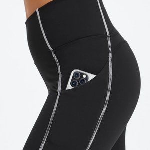 Fabletics Oasis High WAIST PHONE POCKET 7/8 Legging Black XL NWT